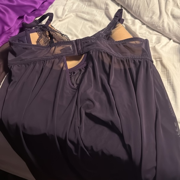 Adore Me Deep Purple Lace Lingerie - Picture 2 of 3